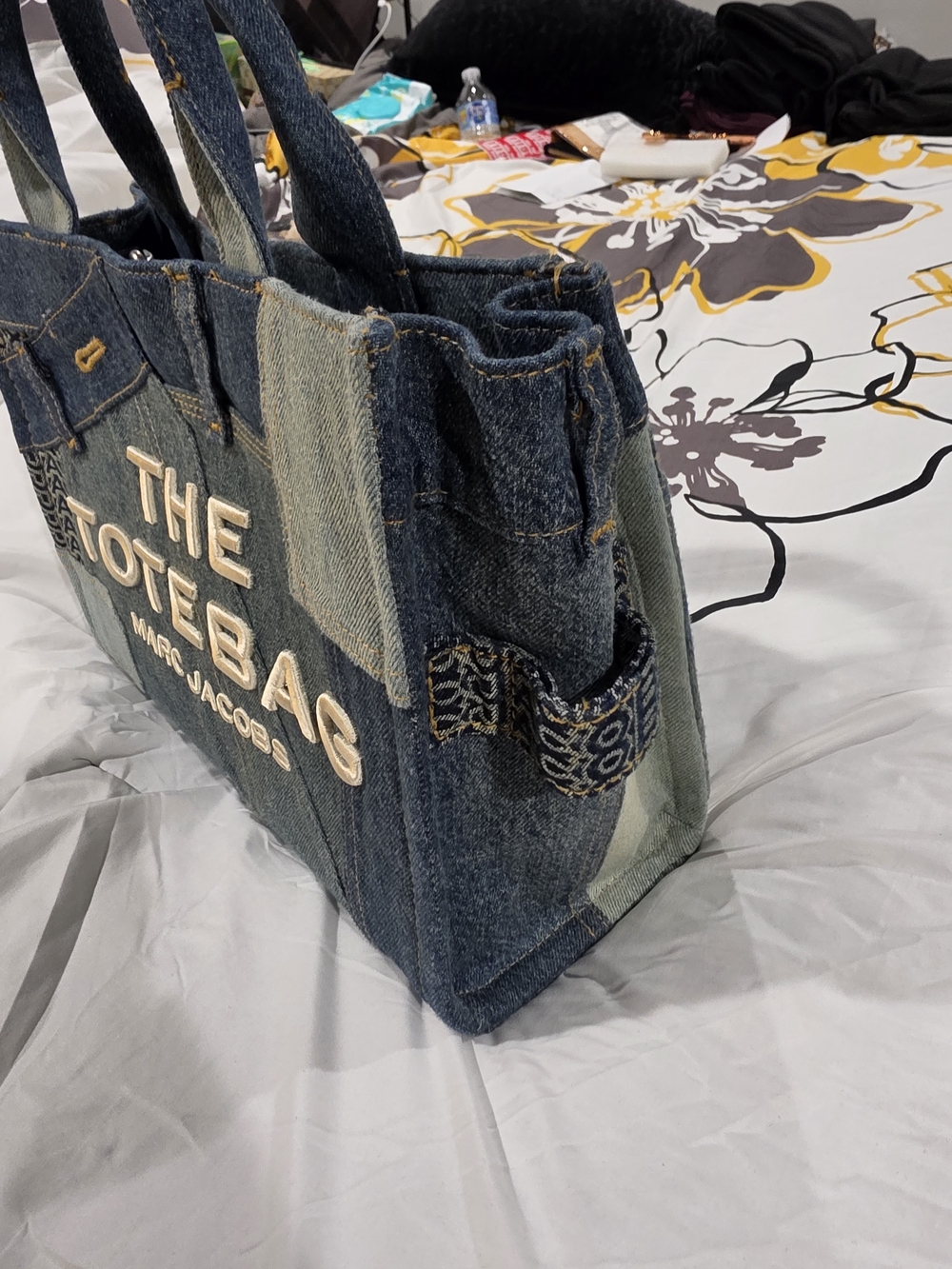 Marc Jacobs Blue Patchwork Denim 'THE TOTEBAG' Tote - Picture 5 of 8